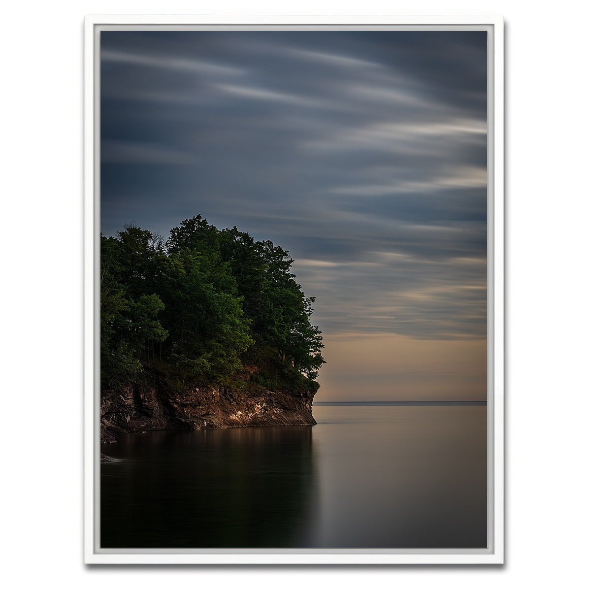 AUTO-MOCKUP WHITE | Cliffs of Michigan | 1 Piece | White Framed Canvas | group=3x4