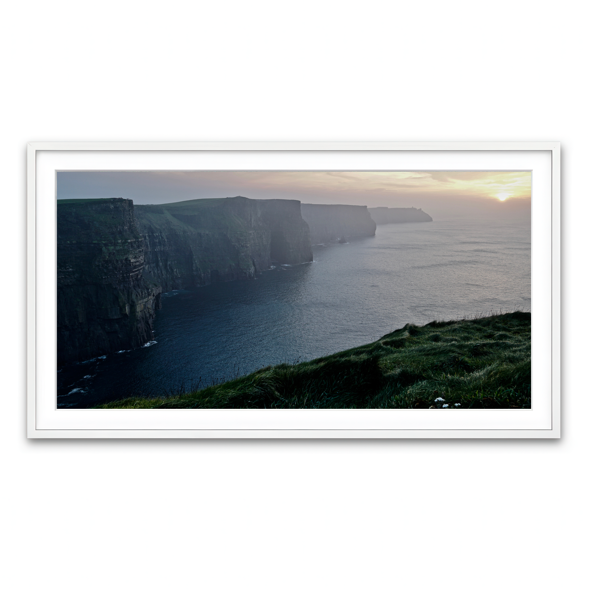 Framed Print 2x1 White