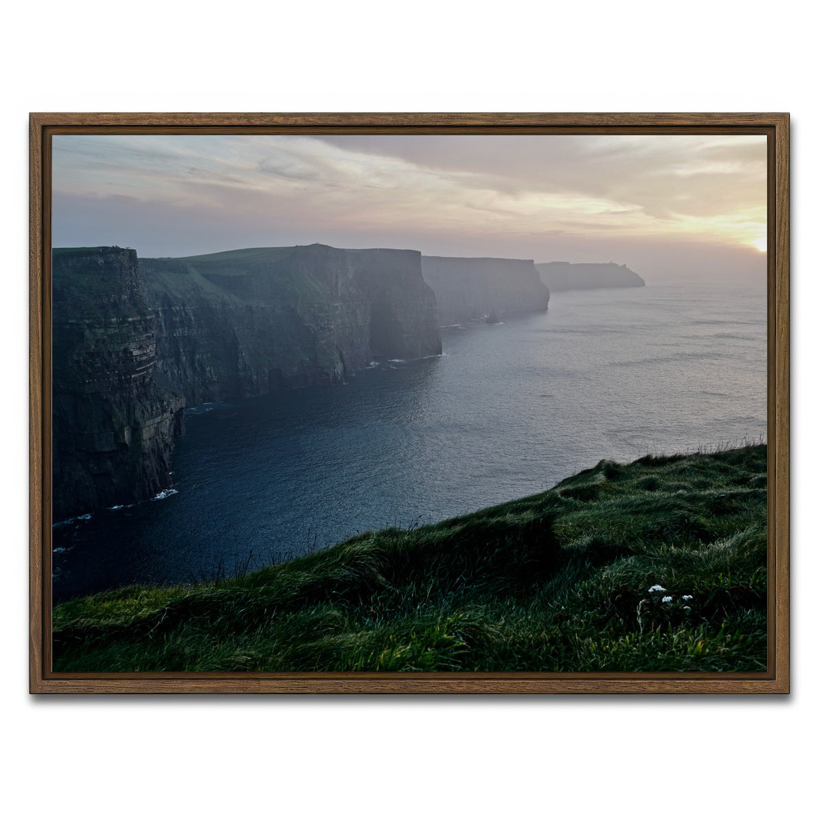 AUTO-MOCKUP WHITE | Cliffs of Moher | 1 Piece | Walnut Framed Canvas | group=4x3