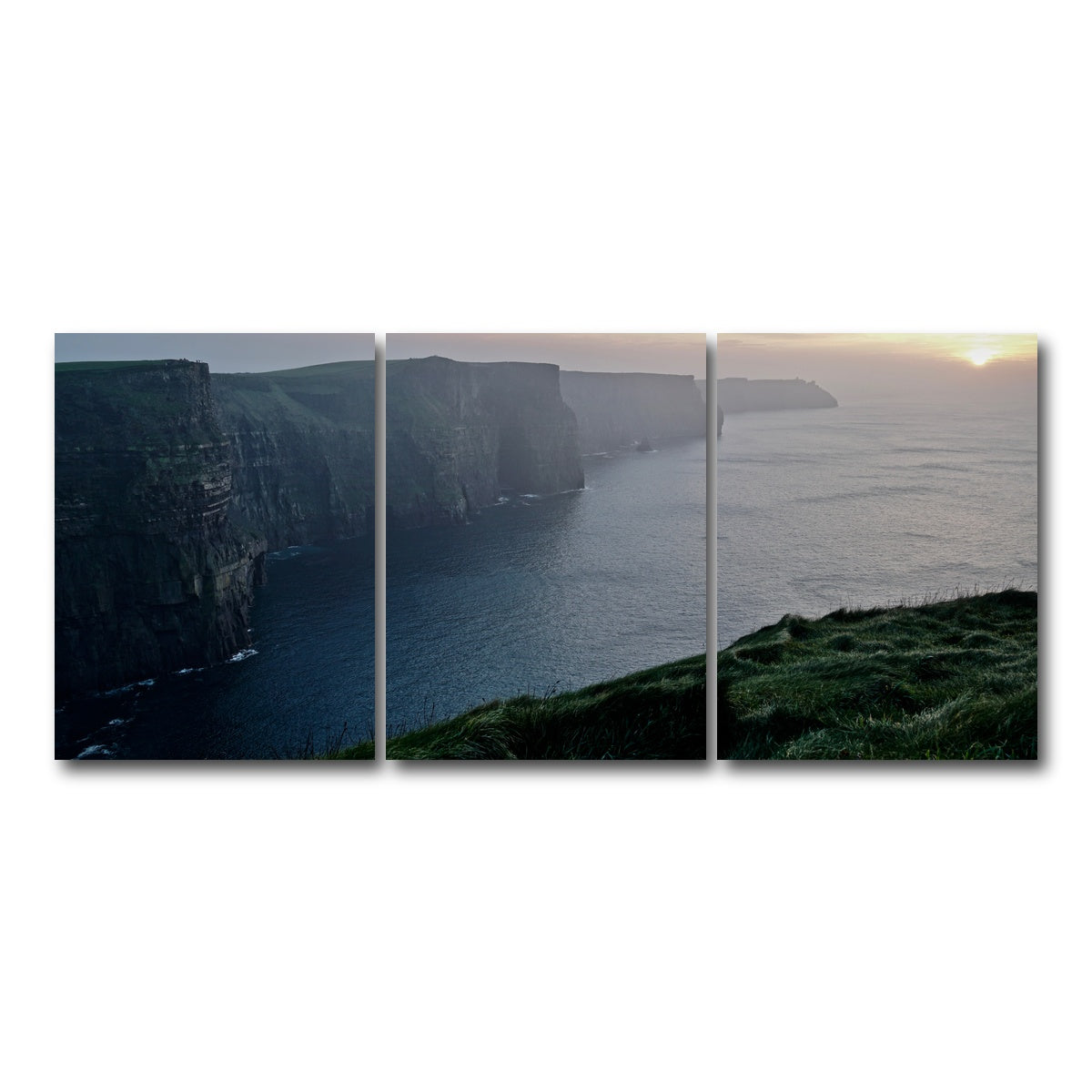 AUTO-MOCKUP WHITE | Cliffs of Moher | 3 Piece | Gallery Wrap Canvas | group=18x24