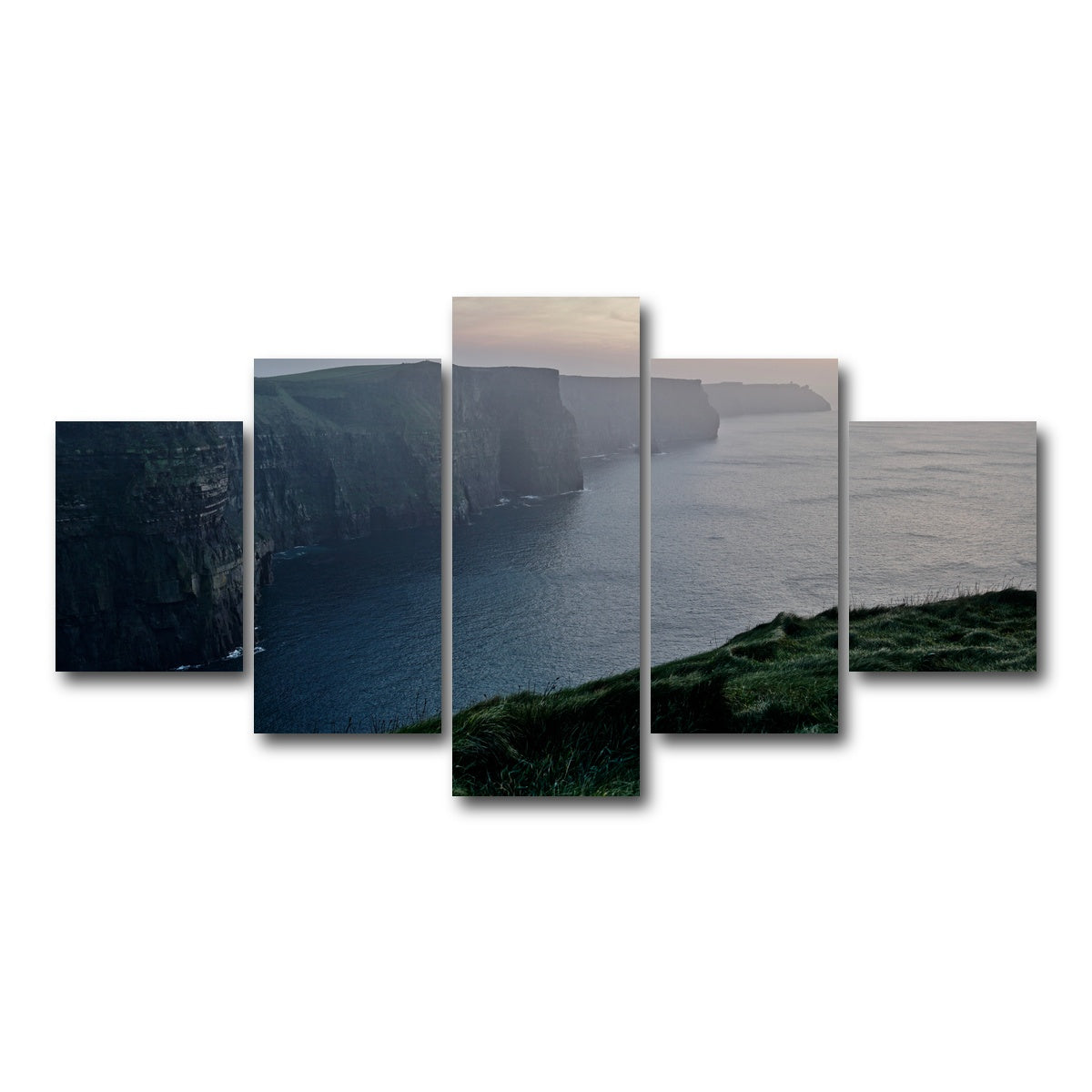 AUTO-MOCKUP WHITE | Cliffs of Moher | 5 Piece | Gallery Wrap Canvas | group=5_short