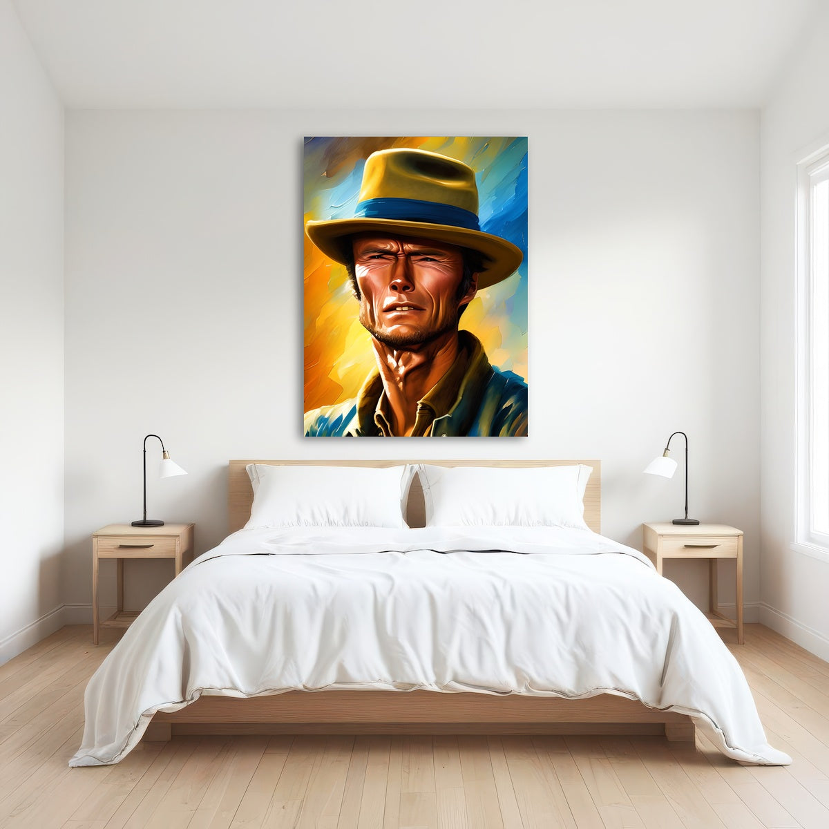 AUTO-MOCKUP ROOM | Clint Eastwood Painting