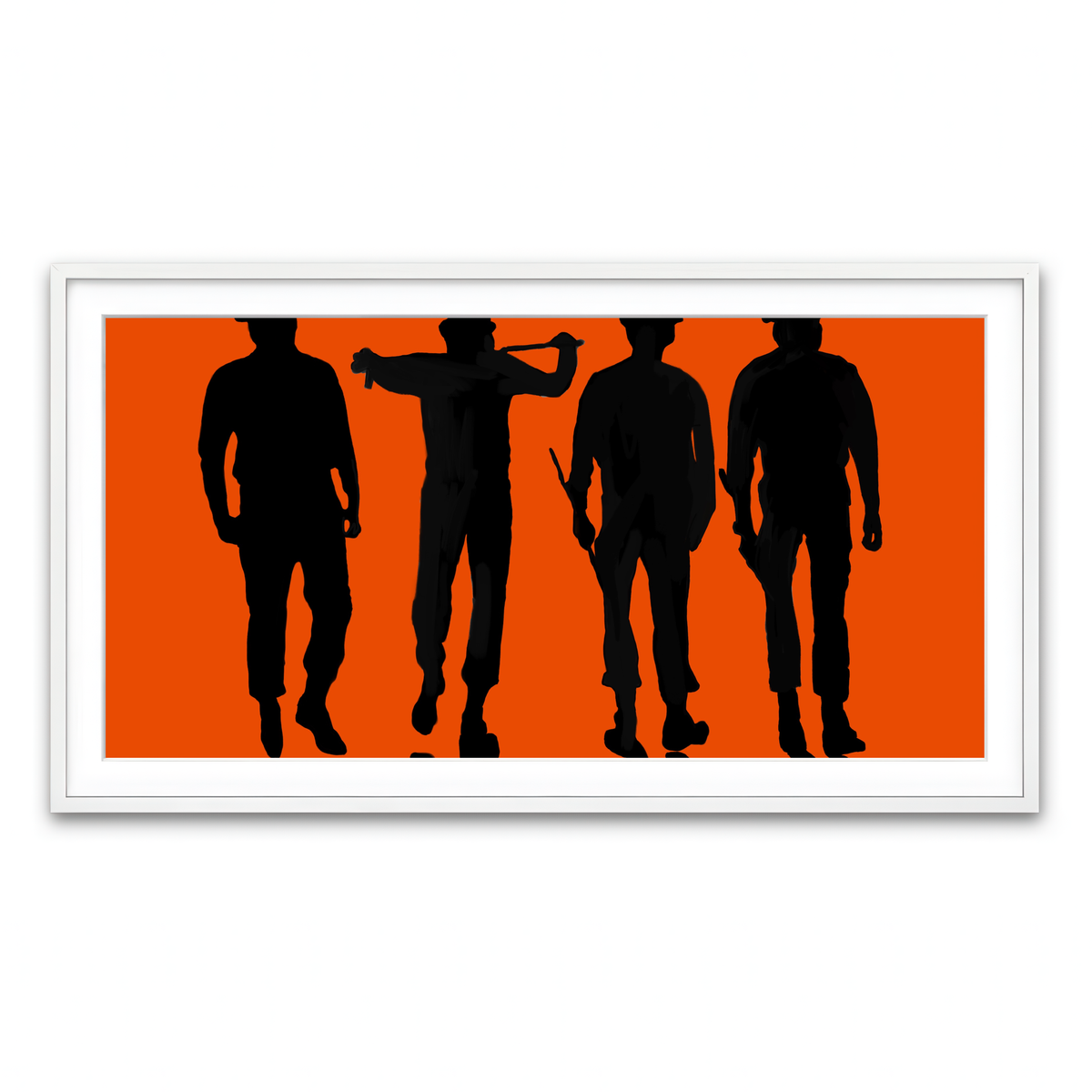 Framed Print 2x1 White