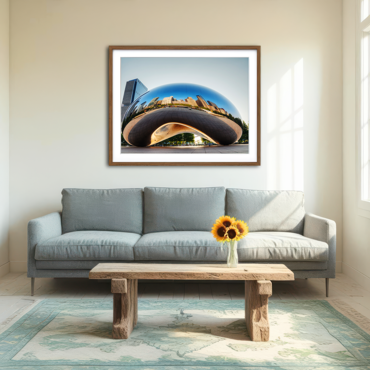 AUTO-MOCKUP ROOM | Cloud Gate Wall Art
