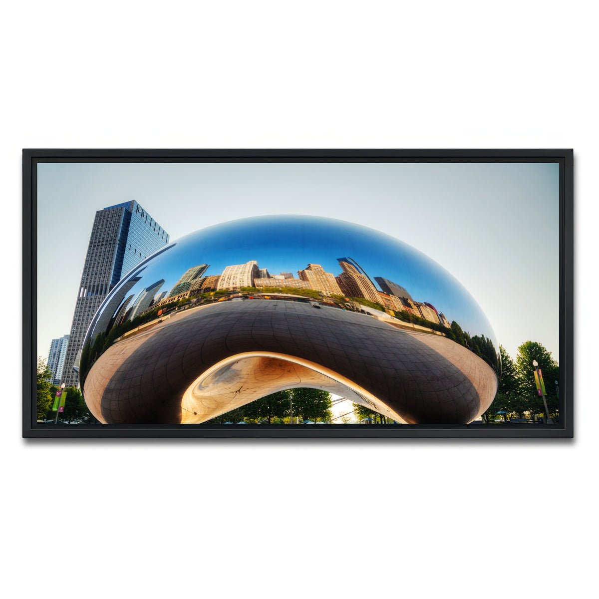 AUTO-MOCKUP WHITE | Cloud Gate | 1 Piece | Black Framed Canvas | group=2x1