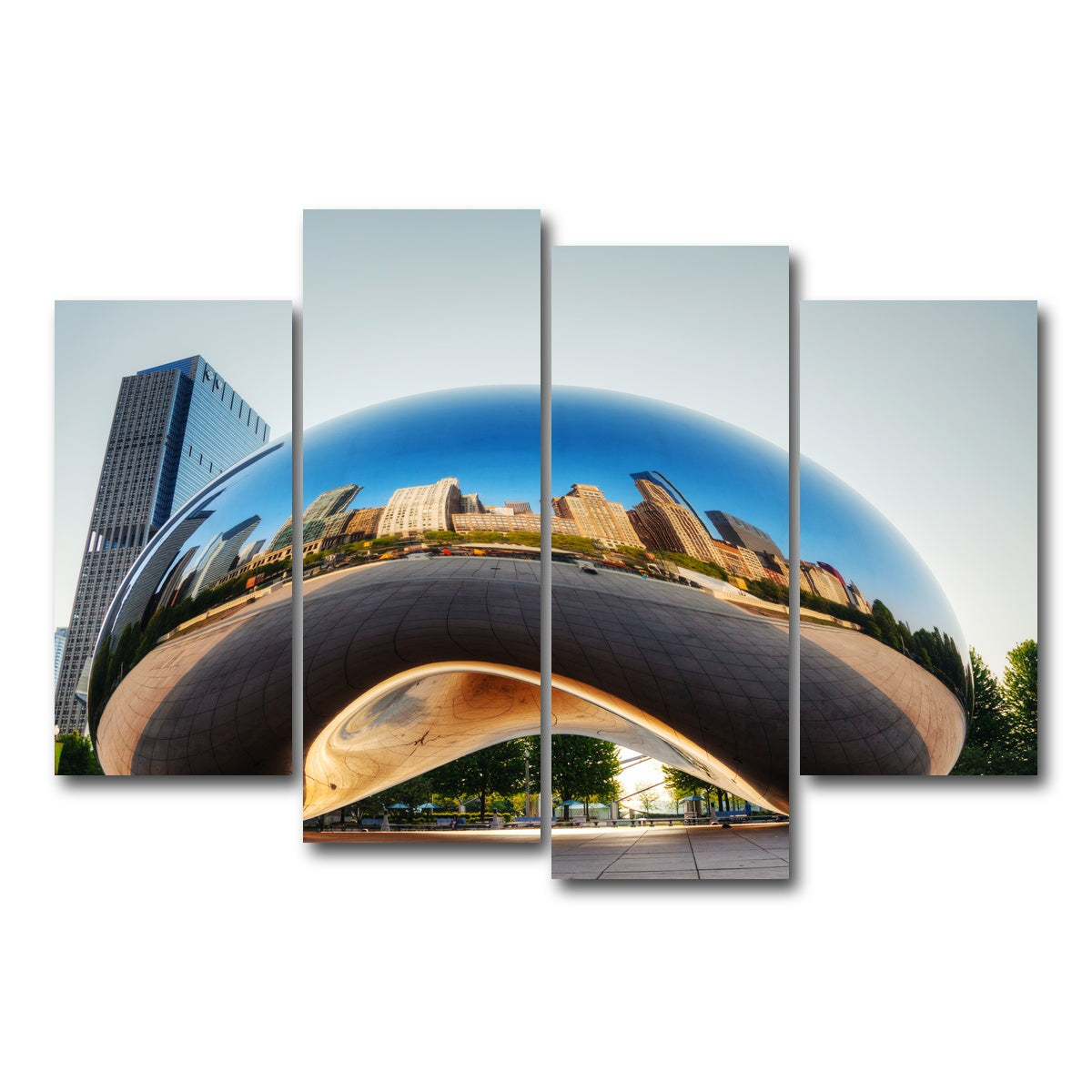 AUTO-MOCKUP WHITE | Cloud Gate | 4 Piece | Gallery Wrap Canvas | group=4_short