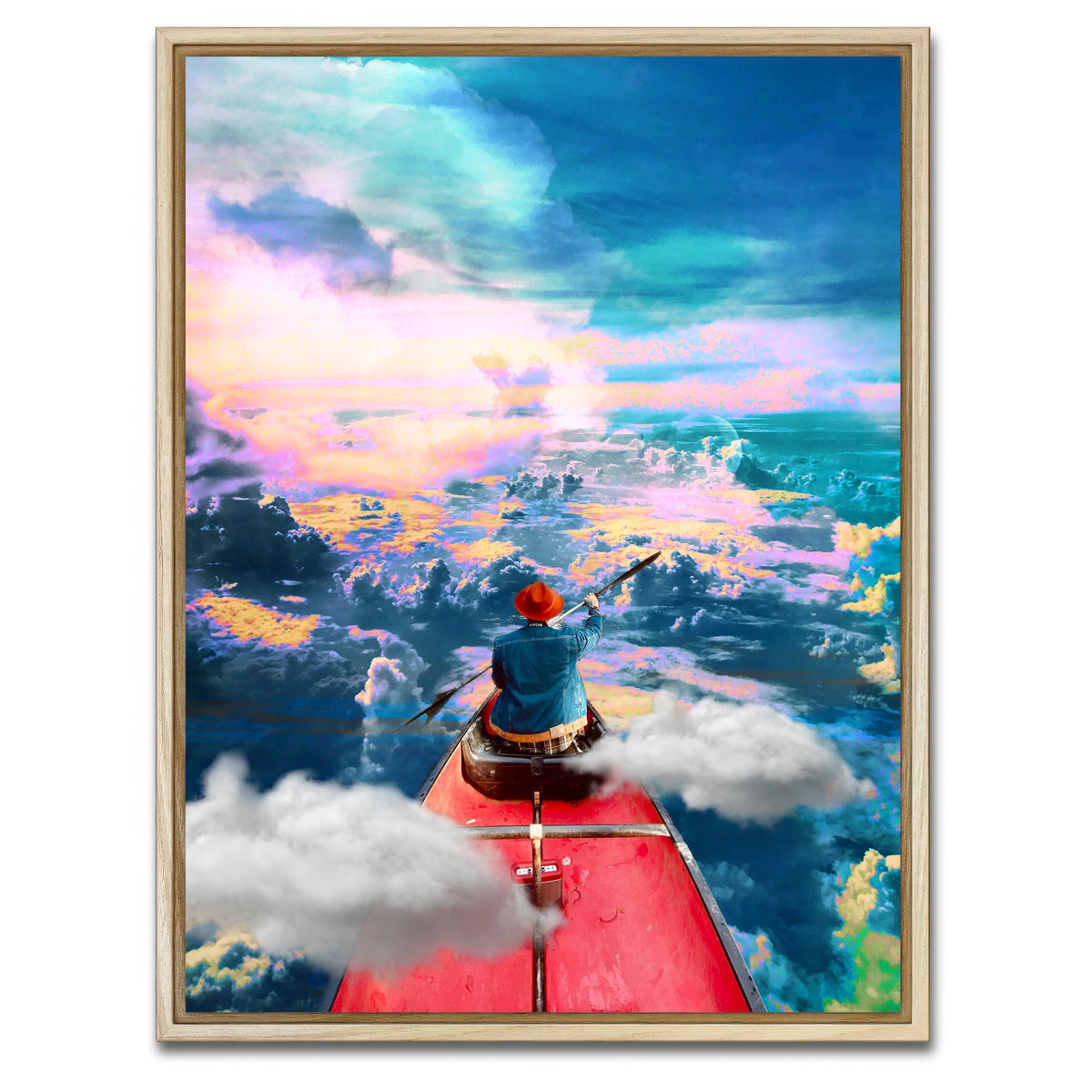 AUTO-MOCKUP WHITE | Cloud boat design | 1 Piece | Natural Framed Canvas | group=3x4