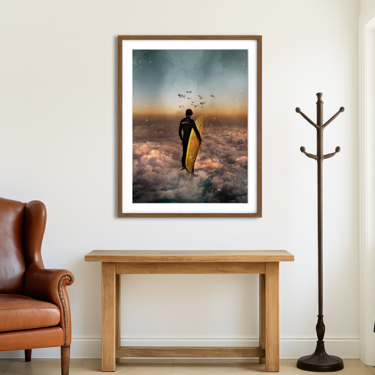 AUTO-MOCKUP ROOM | Cloud Surf Canvas Art Wall Art