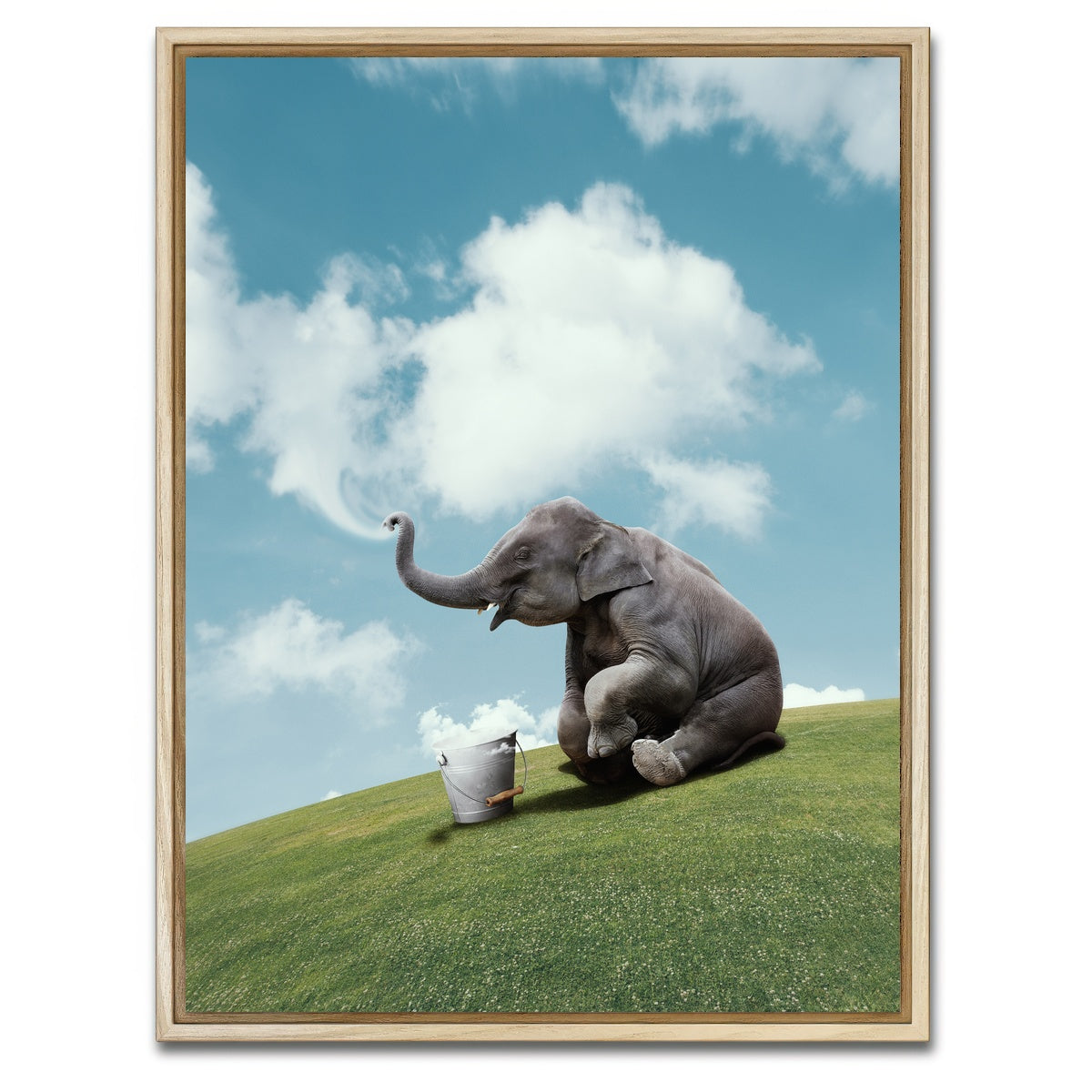 AUTO-MOCKUP WHITE | Cloudmaker | 1 Piece | Natural Framed Canvas | group=3x4