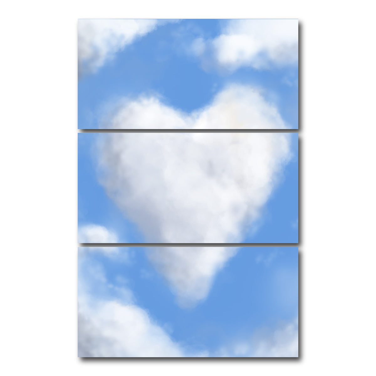 AUTO-MOCKUP WHITE | Clouds | 3 Piece | Gallery Wrap Canvas | group=12x24_stacked