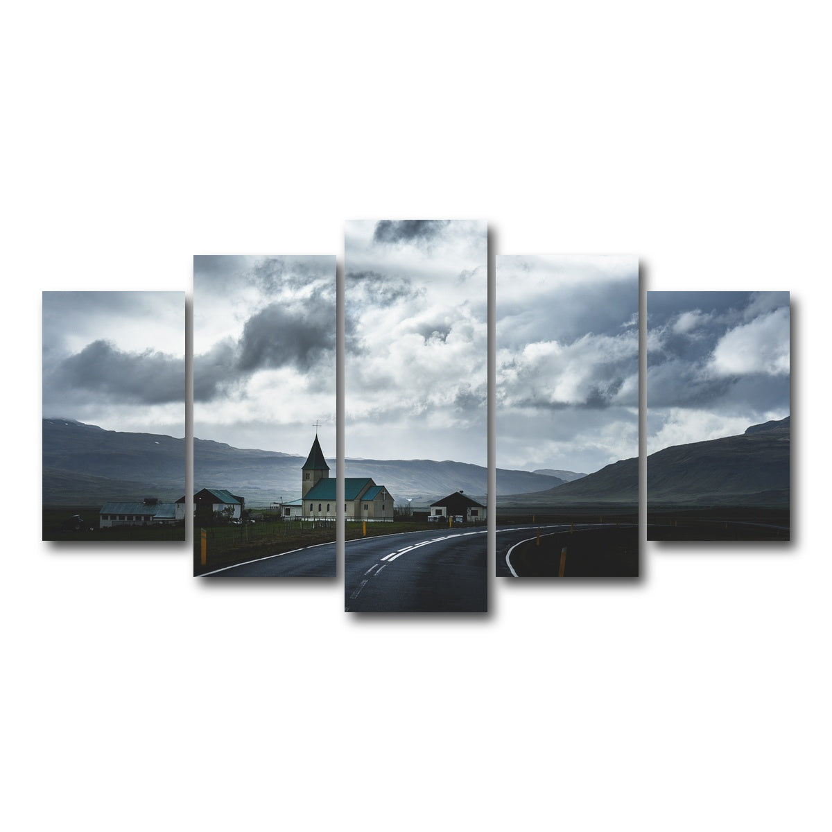 AUTO-MOCKUP WHITE | Cloudy Road | 5 Piece | Gallery Wrap Canvas | group=5_normal