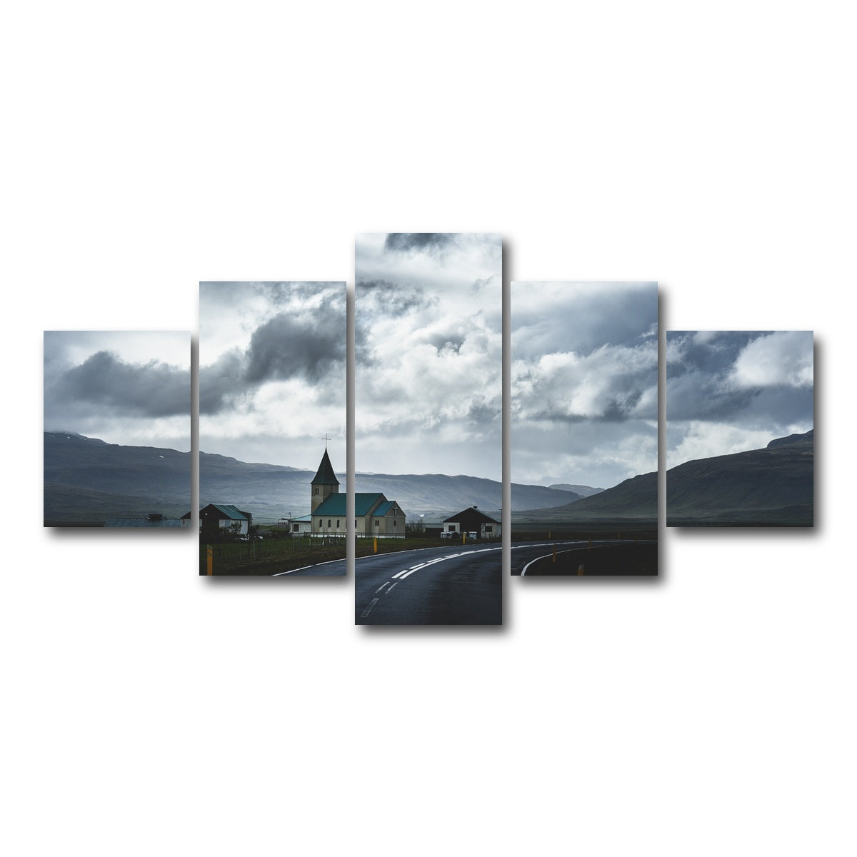 AUTO-MOCKUP WHITE | Cloudy Road | 5 Piece | Gallery Wrap Canvas | group=5_short
