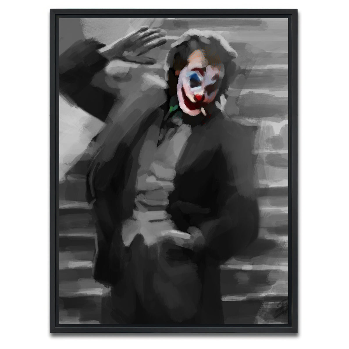 AUTO-MOCKUP WHITE | Clown Face | 1 Piece | Black Framed Canvas | group=3x4