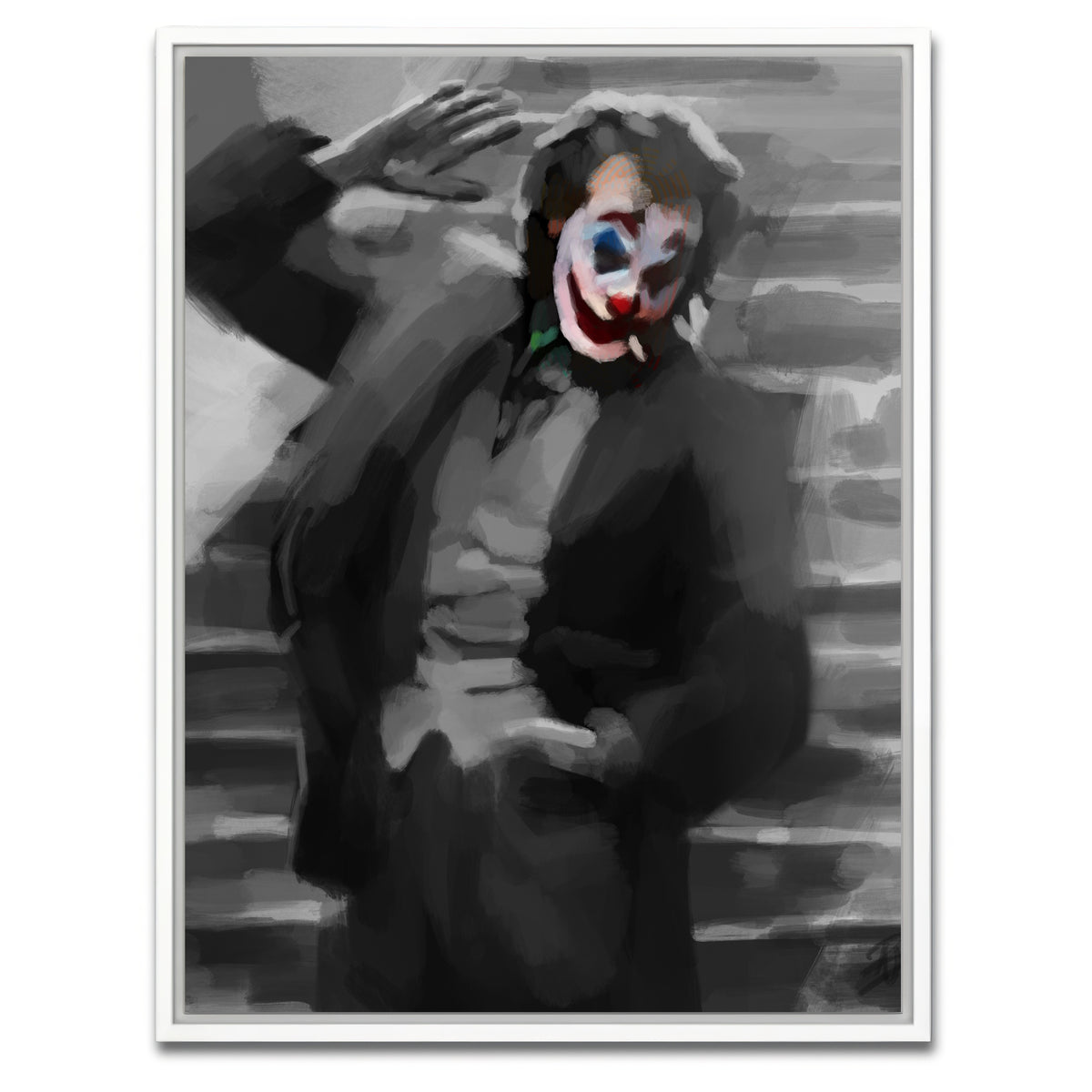 AUTO-MOCKUP WHITE | Clown Face | 1 Piece | White Framed Canvas | group=3x4