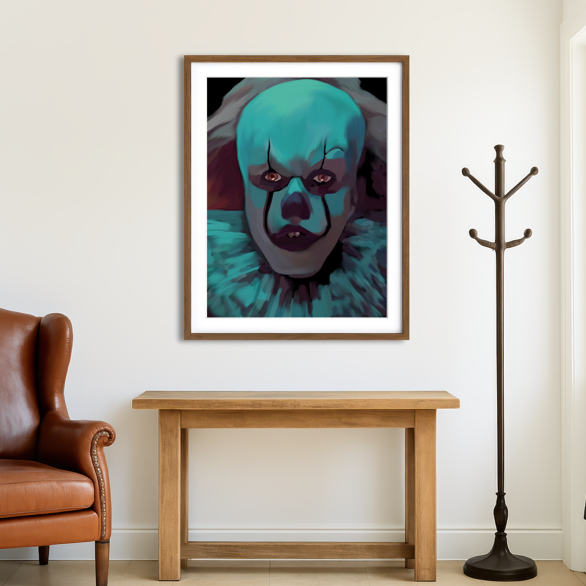 AUTO-MOCKUP ROOM | Clown In Blue Wall Art