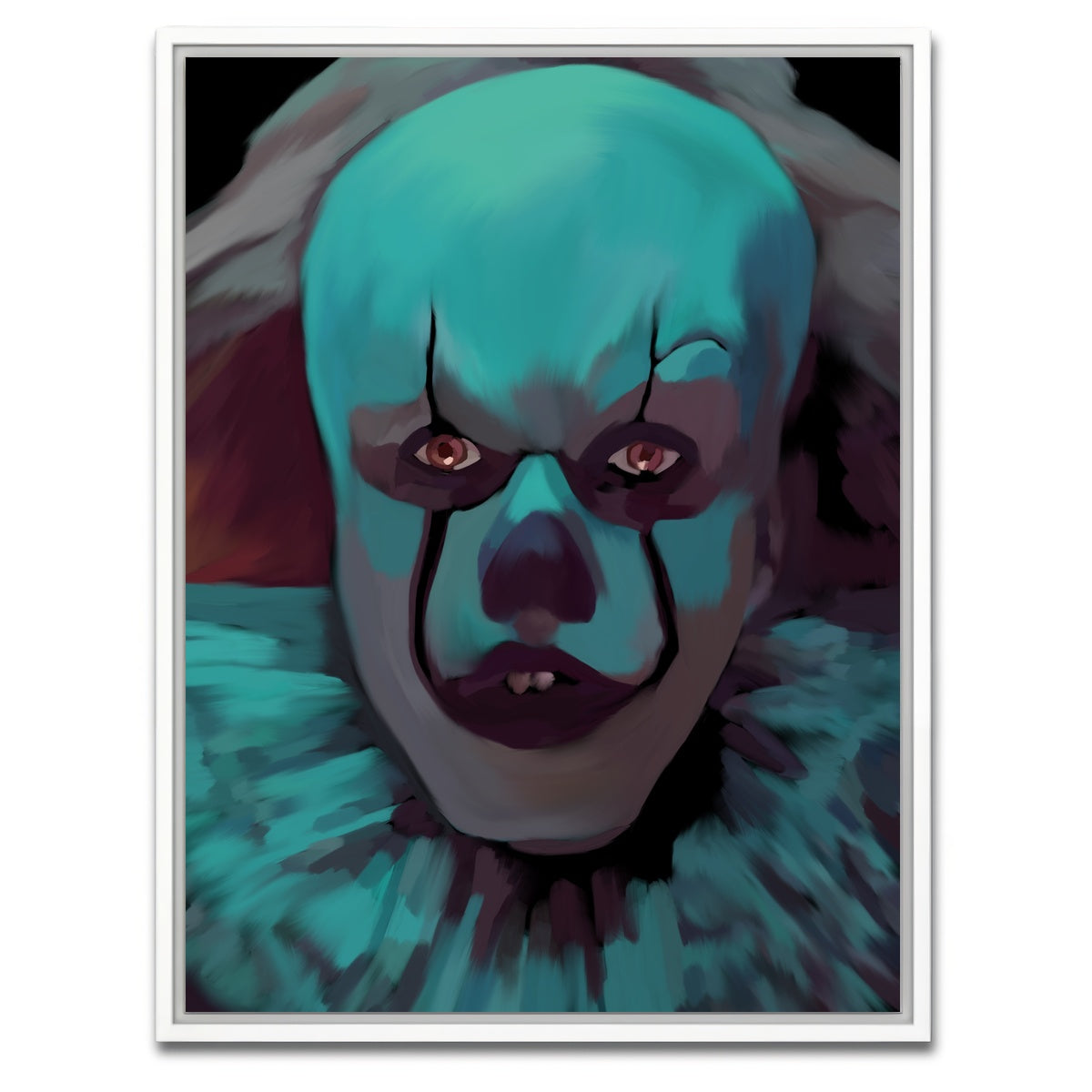 AUTO-MOCKUP WHITE | Clown in Blue | 1 Piece | White Framed Canvas | group=3x4