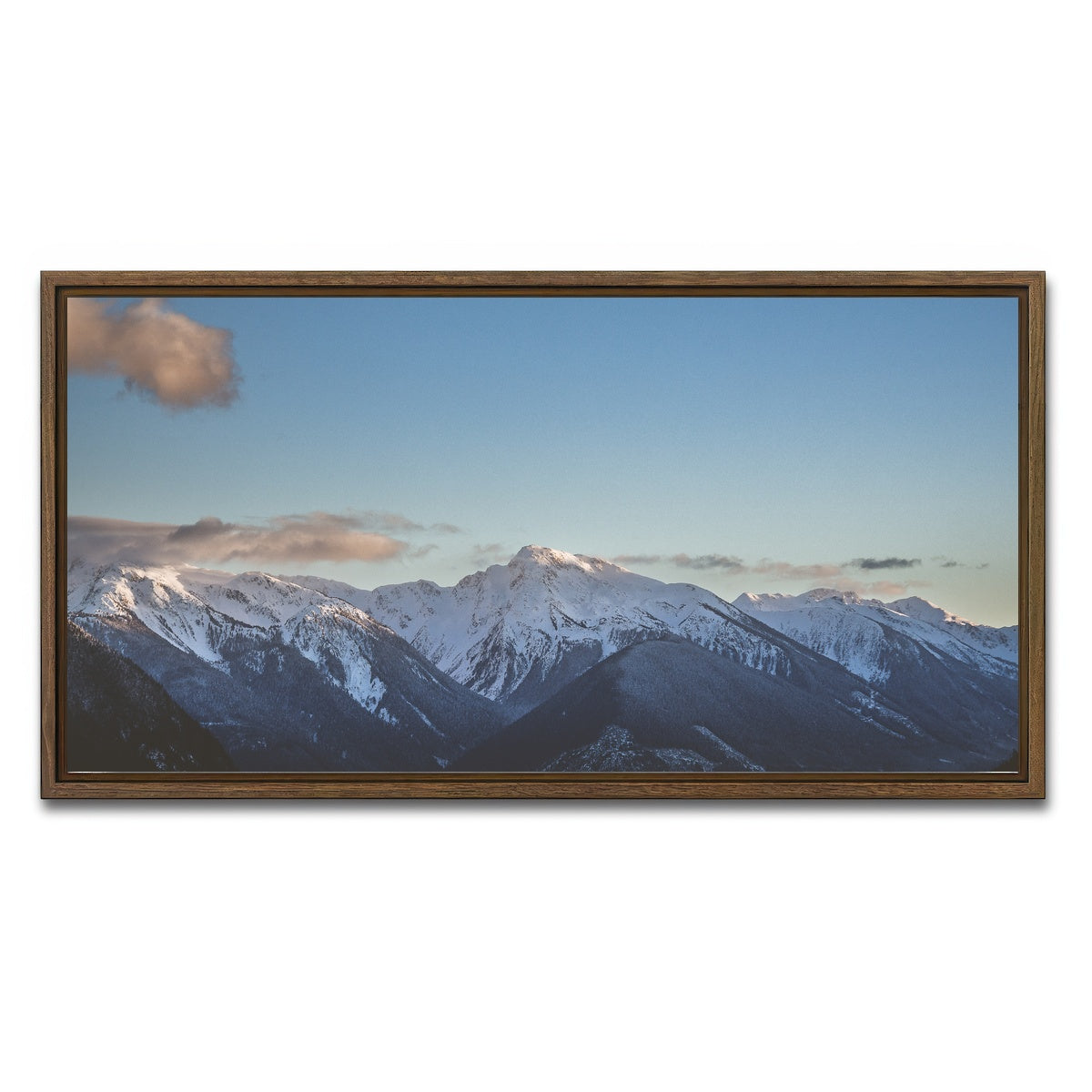 AUTO-MOCKUP WHITE | Coast Mountains British Columbia | 1 Piece | Walnut Framed Canvas | group=2x1