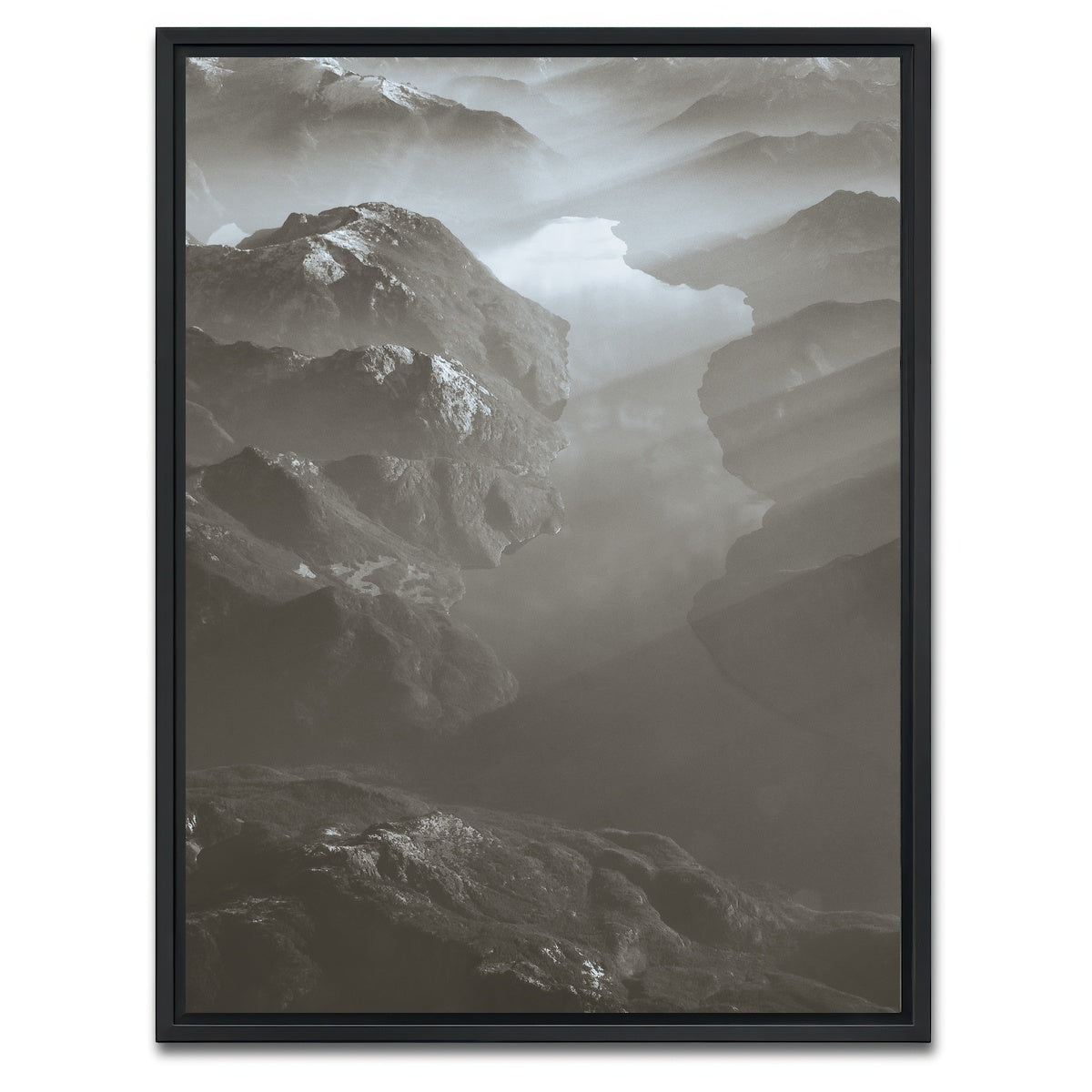 AUTO-MOCKUP WHITE | Coast Mountains Canada 2 | 1 Piece | Black Framed Canvas | group=3x4
