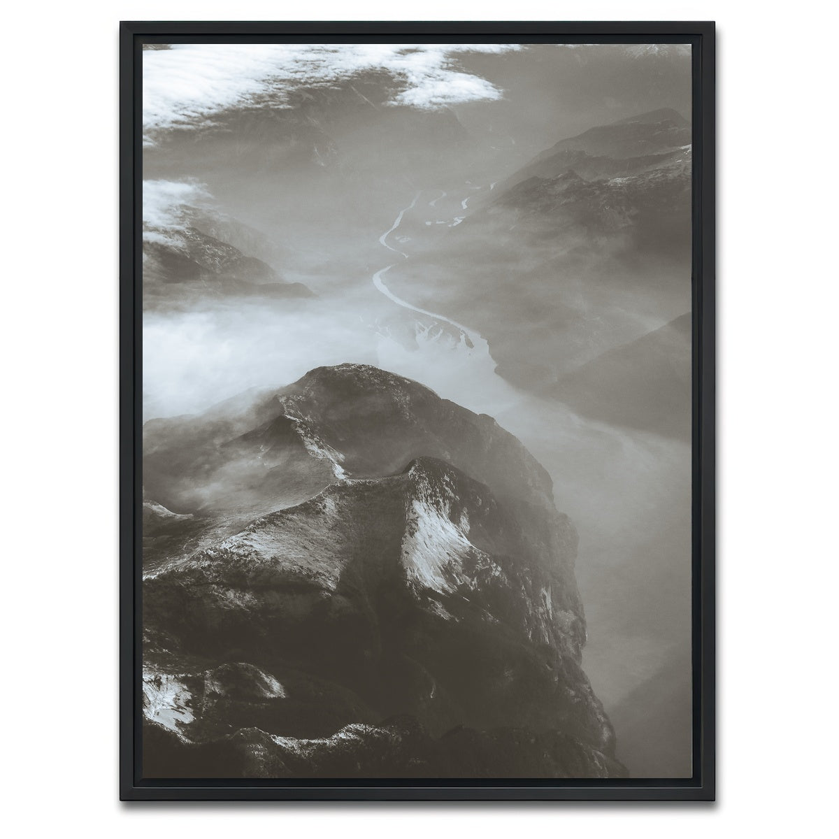 AUTO-MOCKUP WHITE | Coast Mountains Canada 4 | 1 Piece | Black Framed Canvas | group=3x4