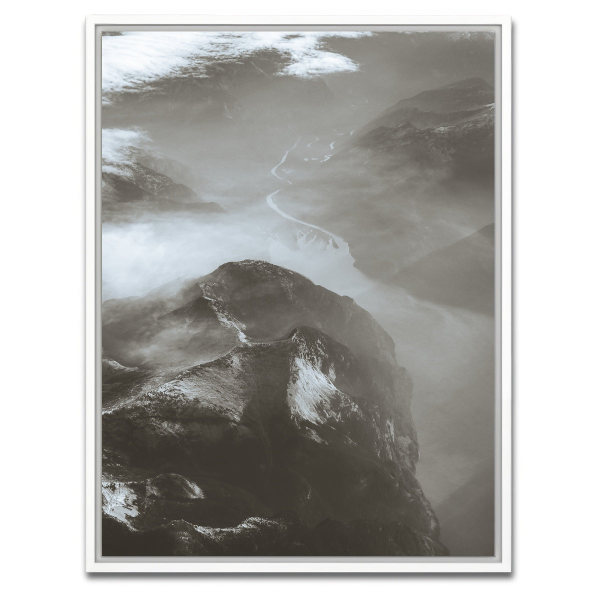 AUTO-MOCKUP WHITE | Coast Mountains Canada 4 | 1 Piece | White Framed Canvas | group=3x4