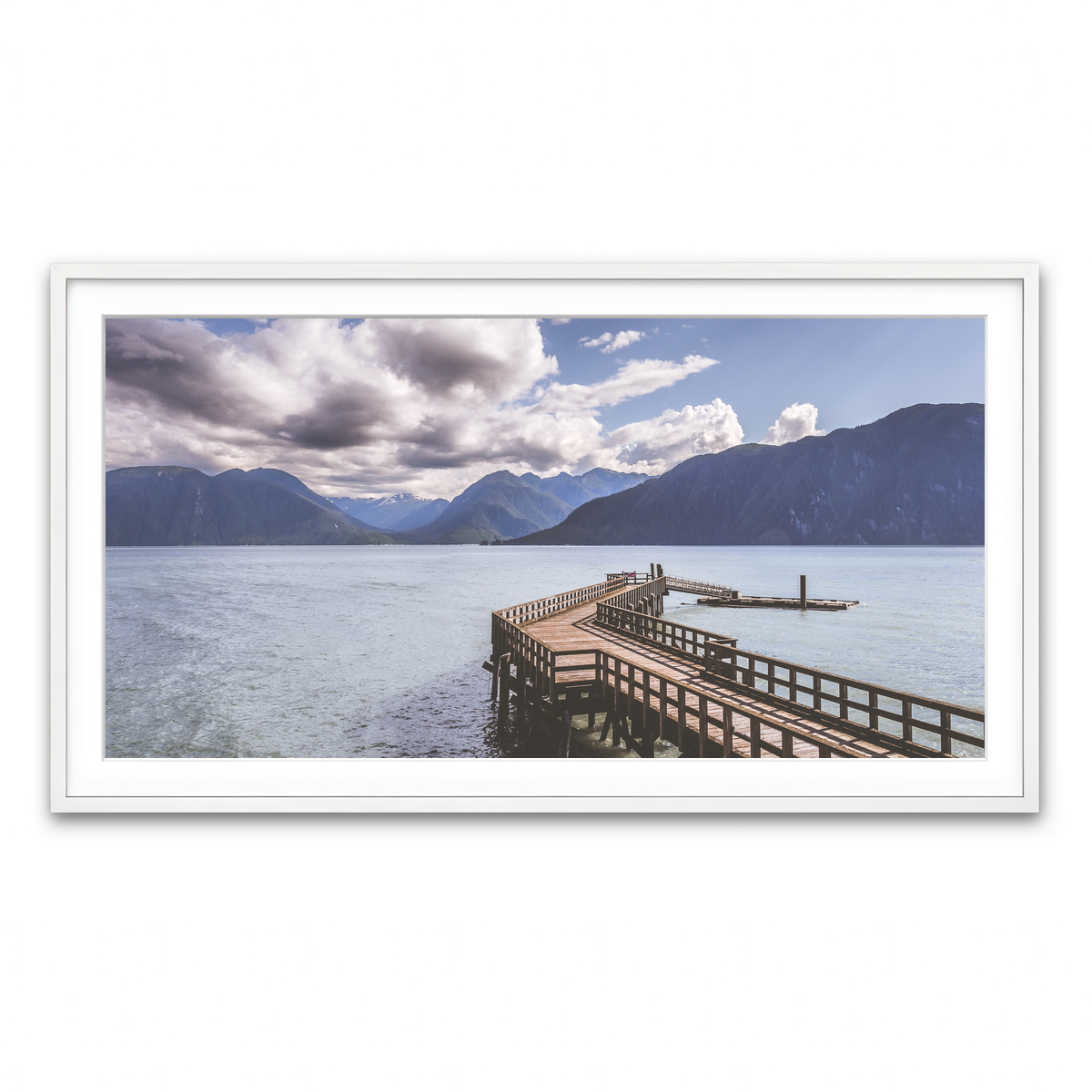 Framed Print 2x1 White