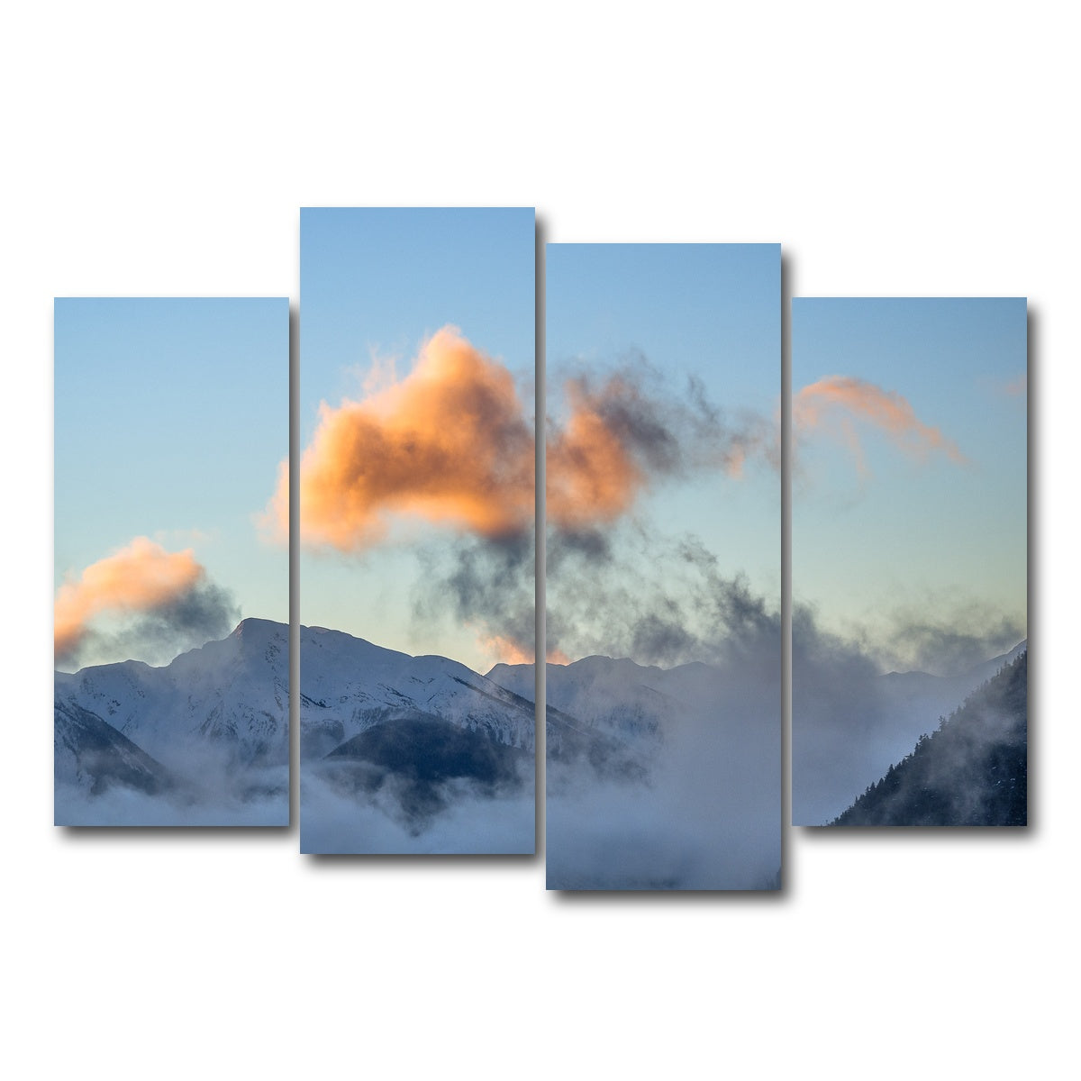 AUTO-MOCKUP WHITE | Coast Mountains Northern BC | 4 Piece | Gallery Wrap Canvas | group=4_normal