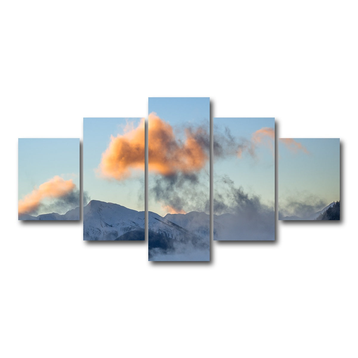 AUTO-MOCKUP WHITE | Coast Mountains Northern BC | 5 Piece | Gallery Wrap Canvas | group=5_short