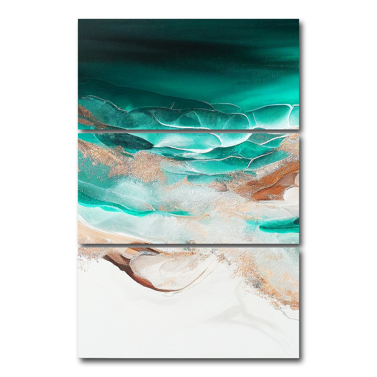 AUTO-MOCKUP WHITE | Coastal Abstract Series 10 | 3 Piece | Gallery Wrap Canvas | group=12x24_stacked