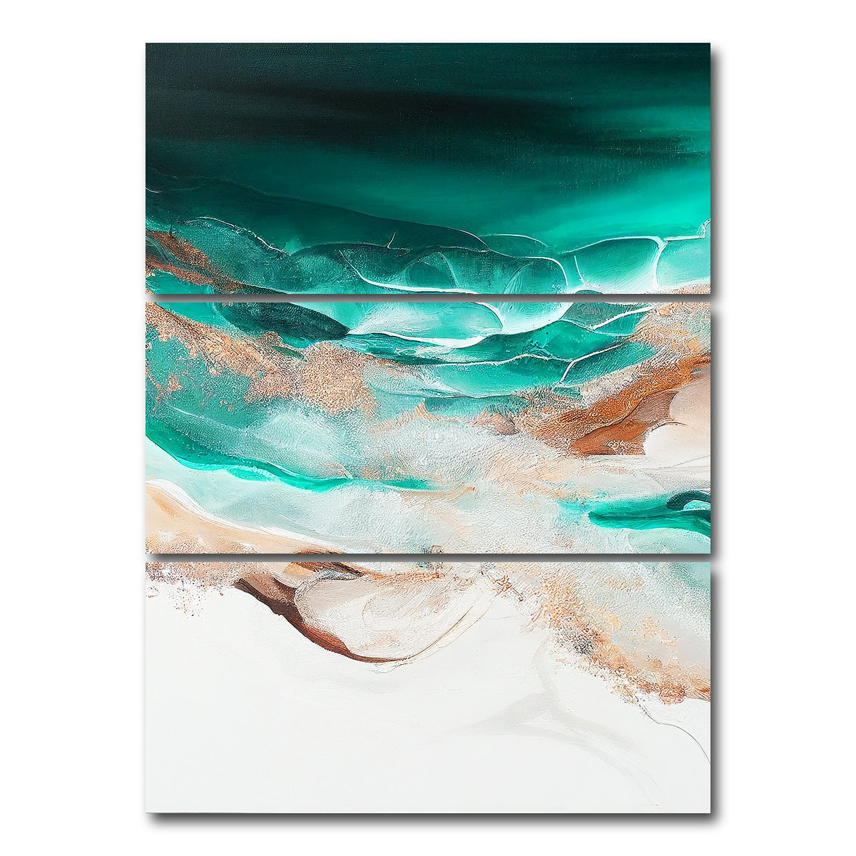 AUTO-MOCKUP WHITE | Coastal Abstract Series 10 | 3 Piece | Gallery Wrap Canvas | group=8x18_stacked