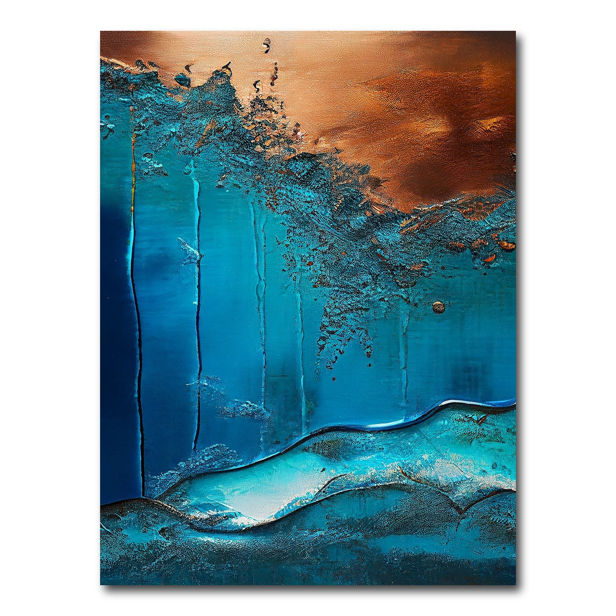 AUTO-MOCKUP WHITE | Coastal Abstract Series 1 | 1 Piece | Gallery Wrap Canvas | group=3x4