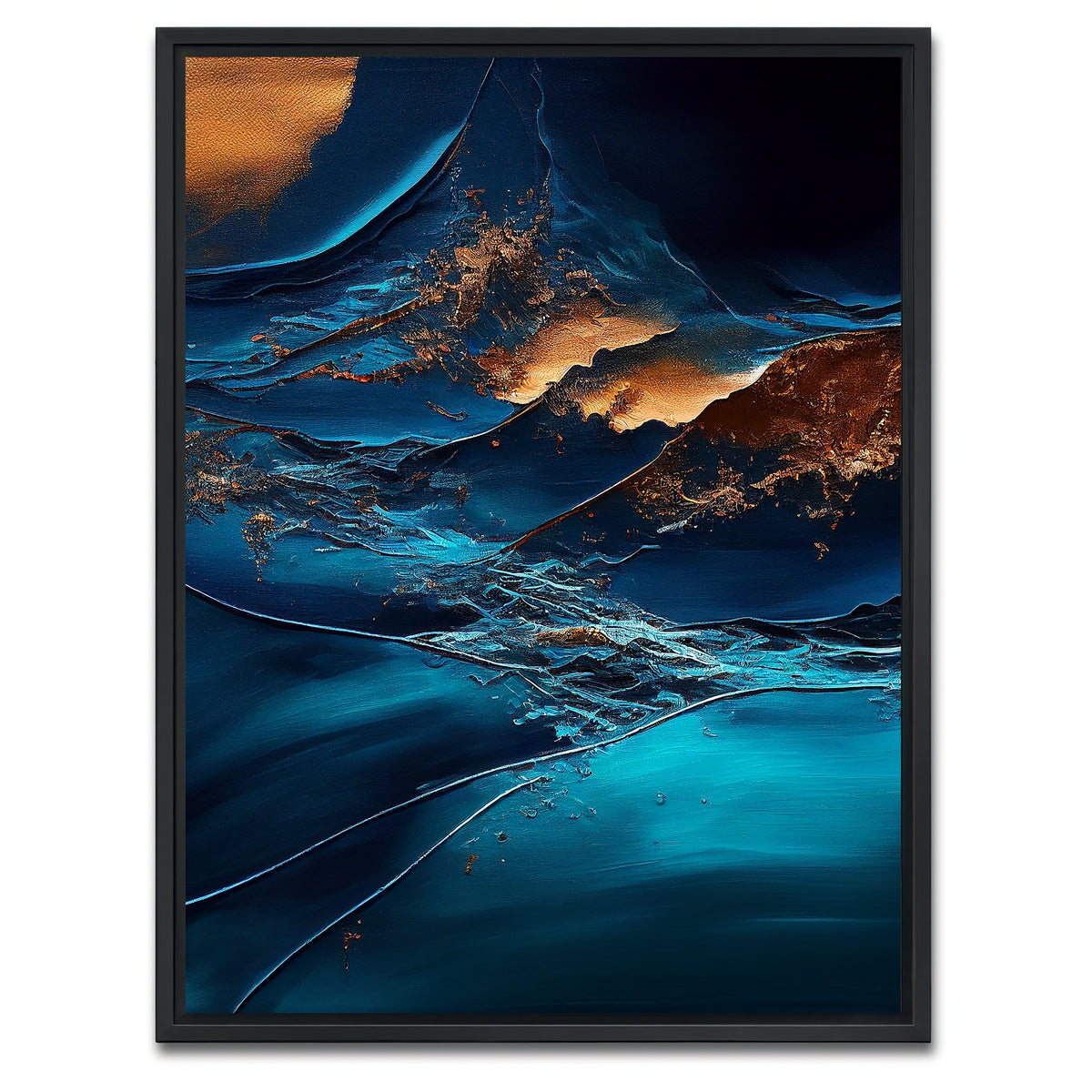 AUTO-MOCKUP WHITE | Coastal Abstract Series 2 | 1 Piece | Black Framed Canvas | group=3x4
