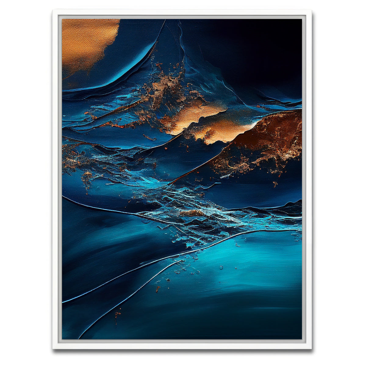 AUTO-MOCKUP WHITE | Coastal Abstract Series 2 | 1 Piece | White Framed Canvas | group=3x4