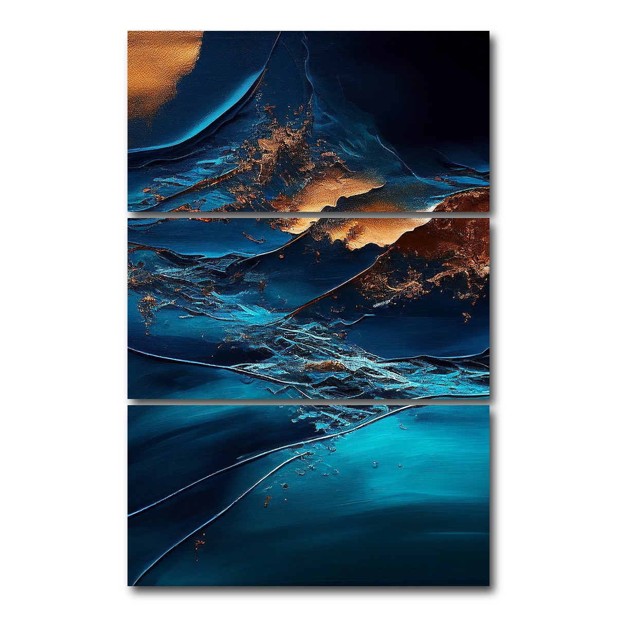 AUTO-MOCKUP WHITE | Coastal Abstract Series 2 | 3 Piece | Gallery Wrap Canvas | group=12x24_stacked