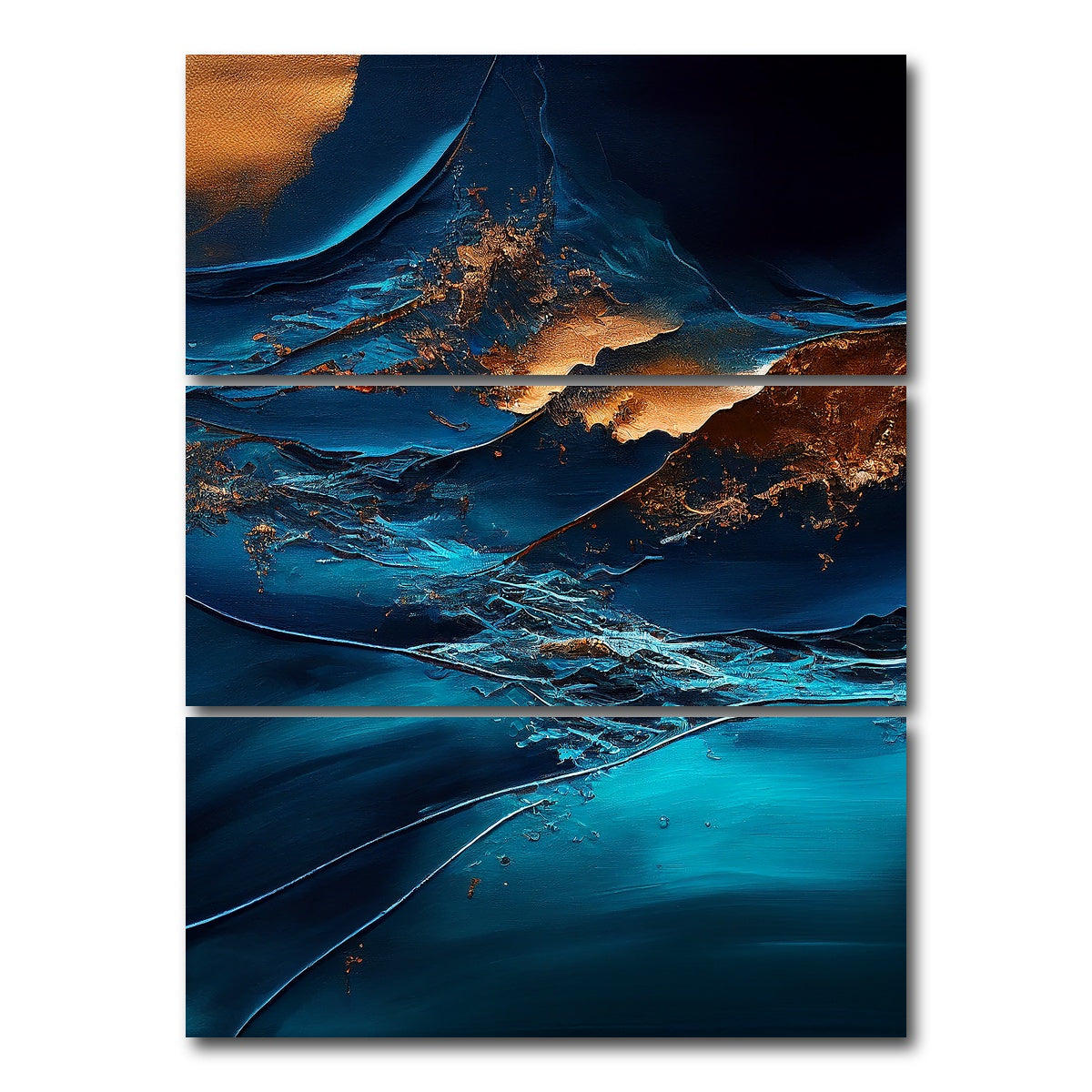 AUTO-MOCKUP WHITE | Coastal Abstract Series 2 | 3 Piece | Gallery Wrap Canvas | group=8x18_stacked