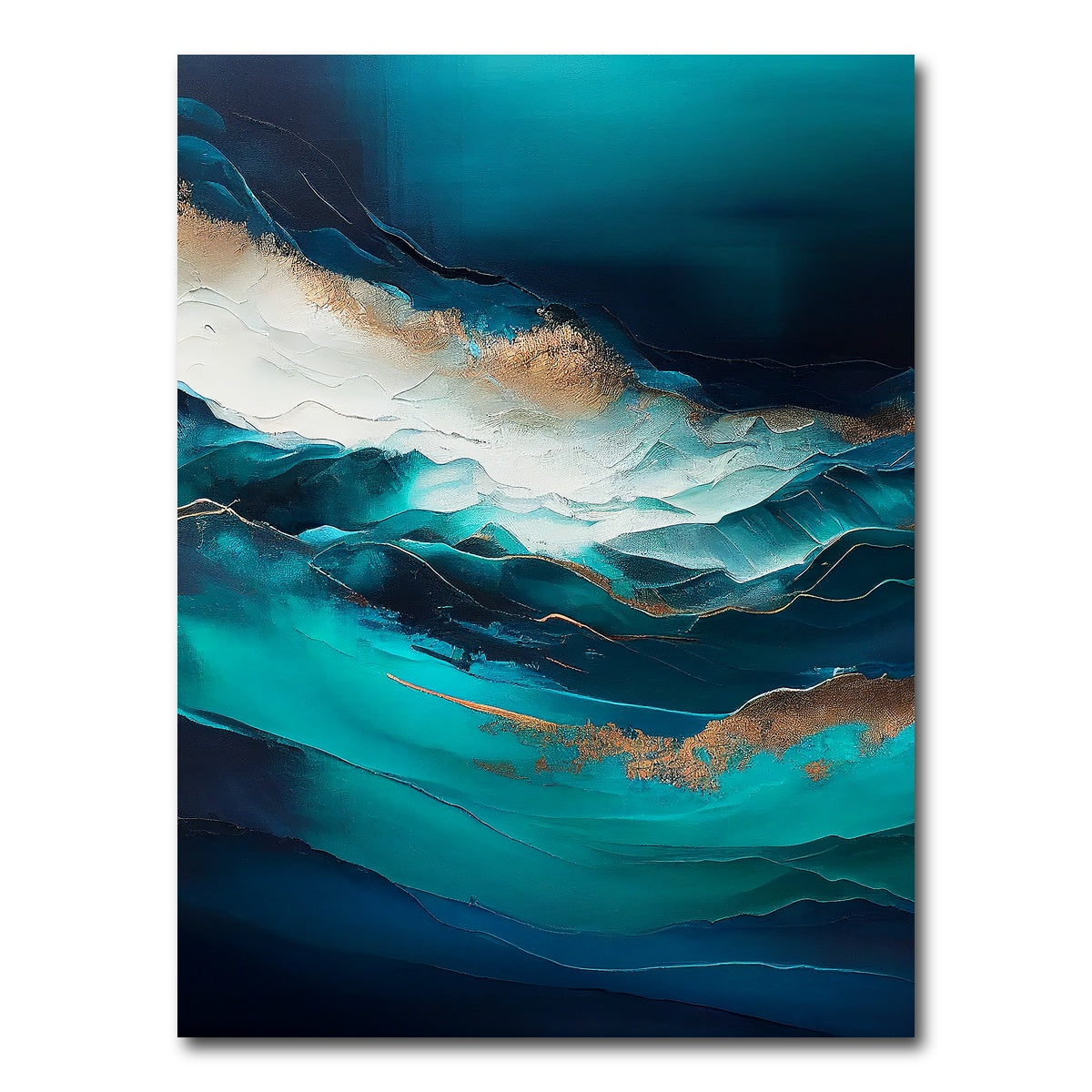 AUTO-MOCKUP WHITE | Coastal Abstract Series 3 | 1 Piece | Gallery Wrap Canvas | group=3x4