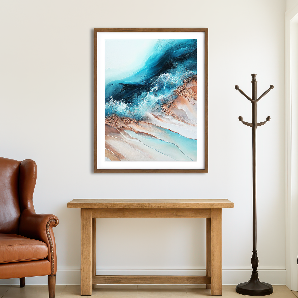 AUTO-MOCKUP ROOM | Coastal Abstract Series 4 Wall Art