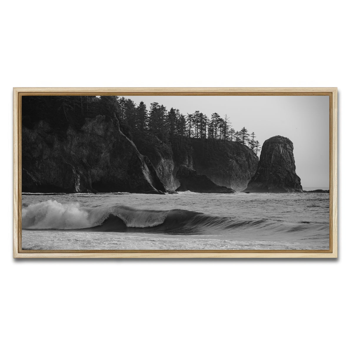 AUTO-MOCKUP WHITE | Coastal Moment | 1 Piece | Natural Framed Canvas | group=2x1