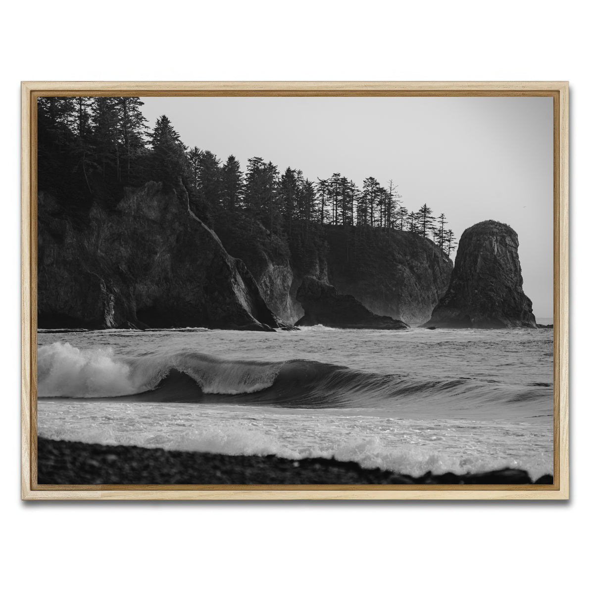 AUTO-MOCKUP WHITE | Coastal Moment | 1 Piece | Natural Framed Canvas | group=4x3