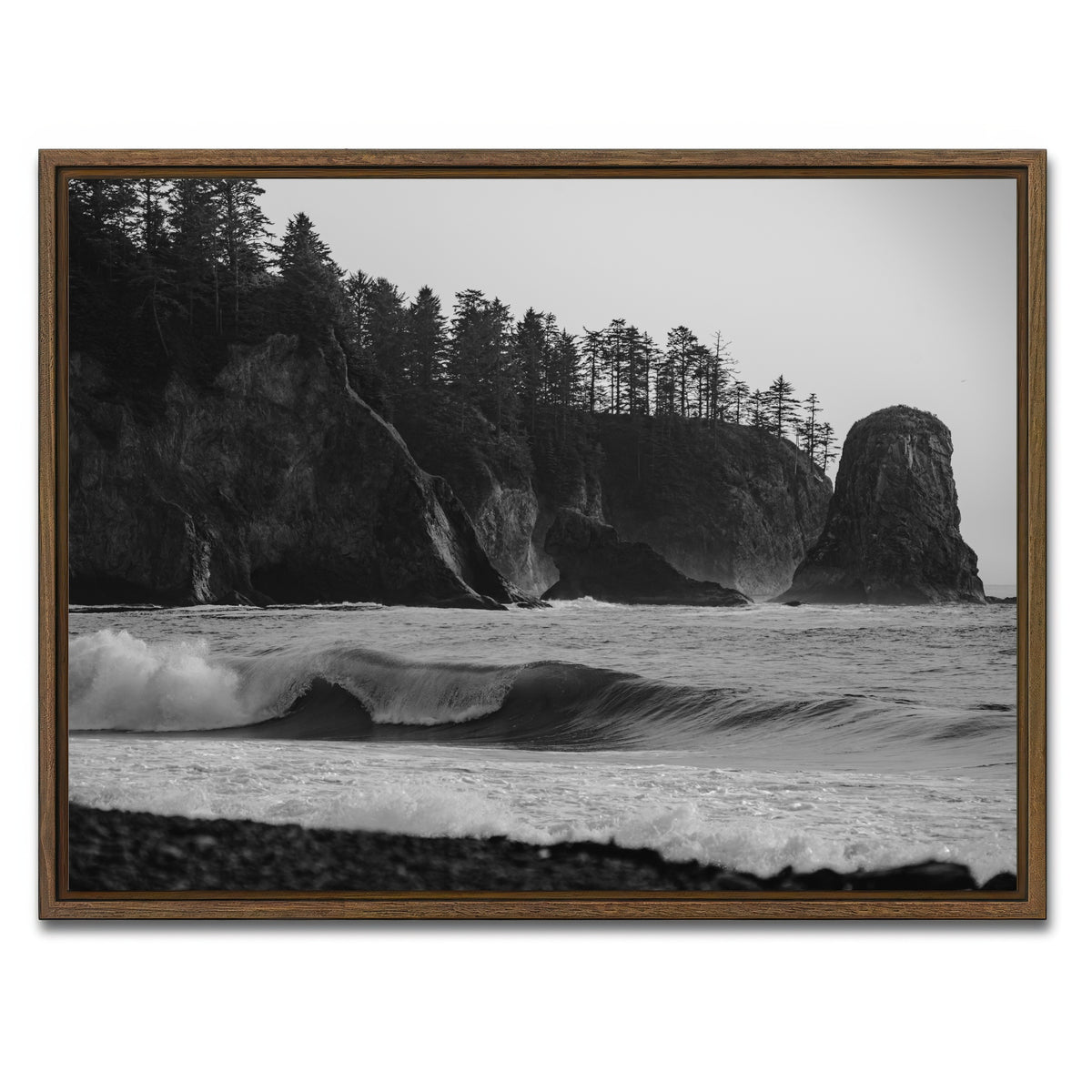 AUTO-MOCKUP WHITE | Coastal Moment | 1 Piece | Walnut Framed Canvas | group=4x3