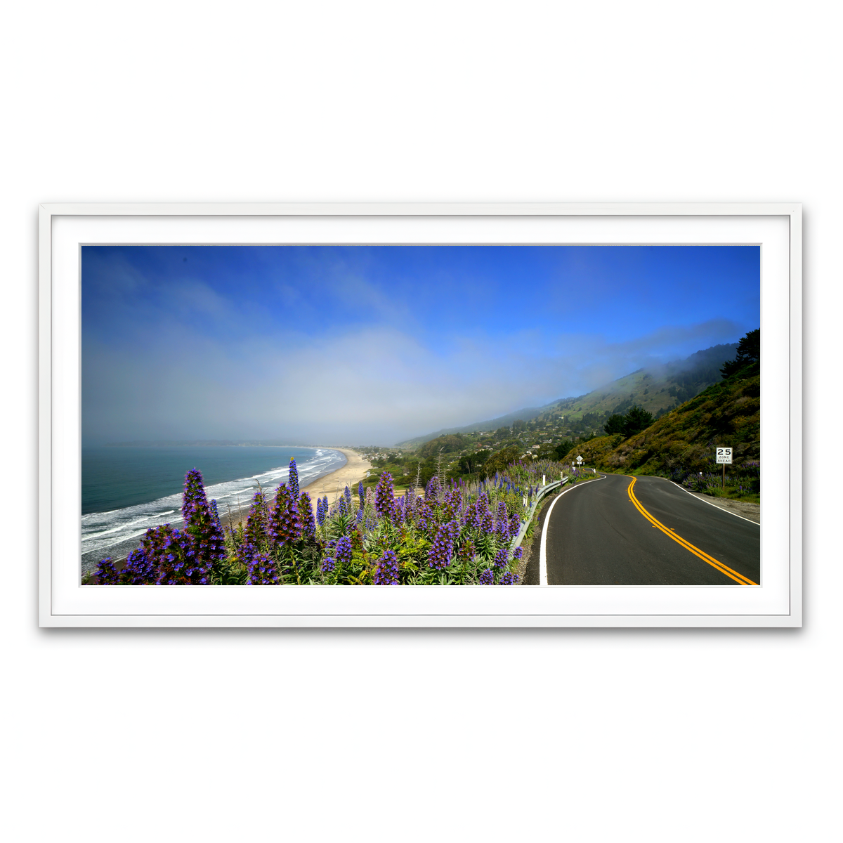 Framed Print 2x1 White