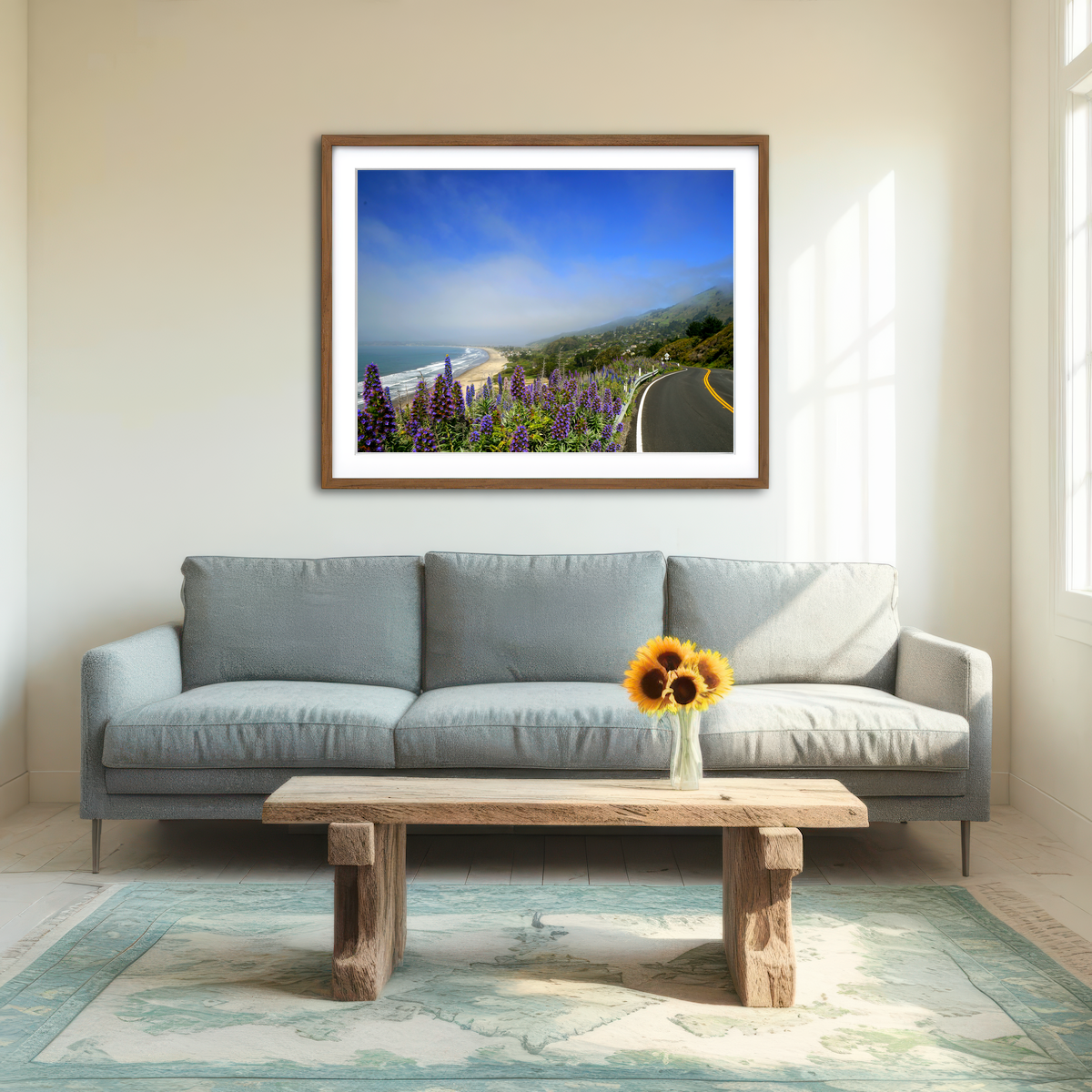 AUTO-MOCKUP ROOM | Coastal Highway Wall Art