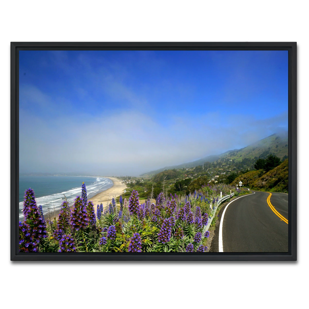 AUTO-MOCKUP WHITE | Coastal highway | 1 Piece | Black Framed Canvas | group=4x3