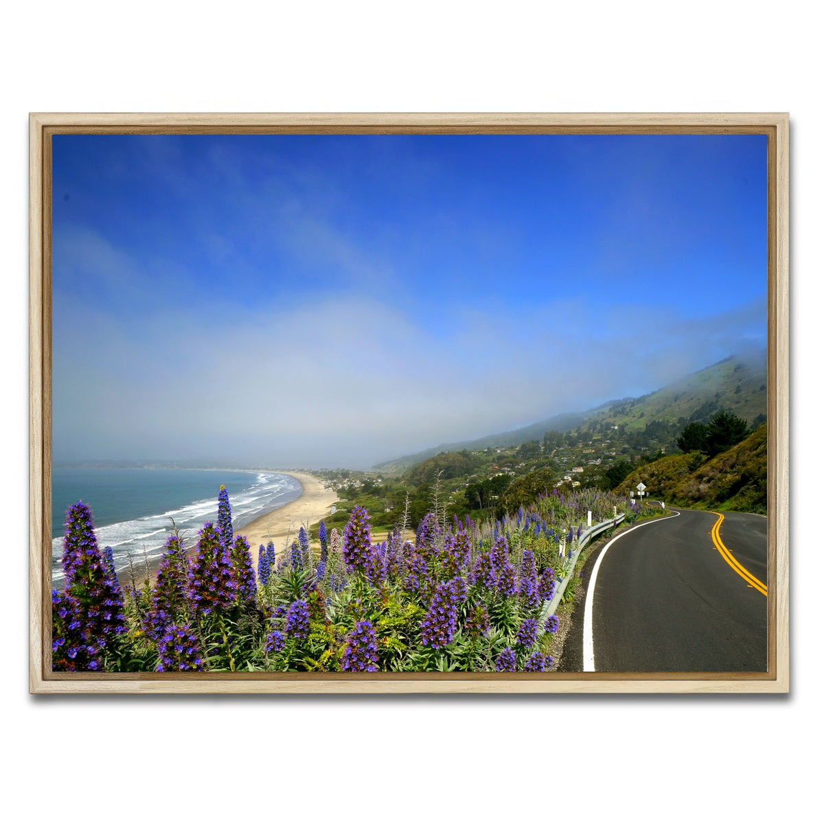 AUTO-MOCKUP WHITE | Coastal highway | 1 Piece | Natural Framed Canvas | group=4x3
