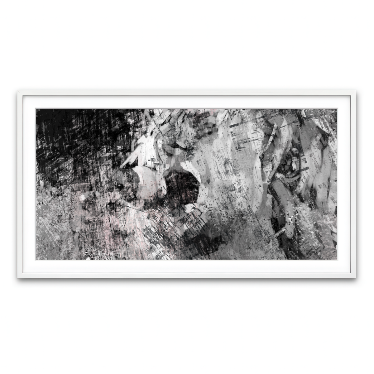 Framed Print 2x1 White