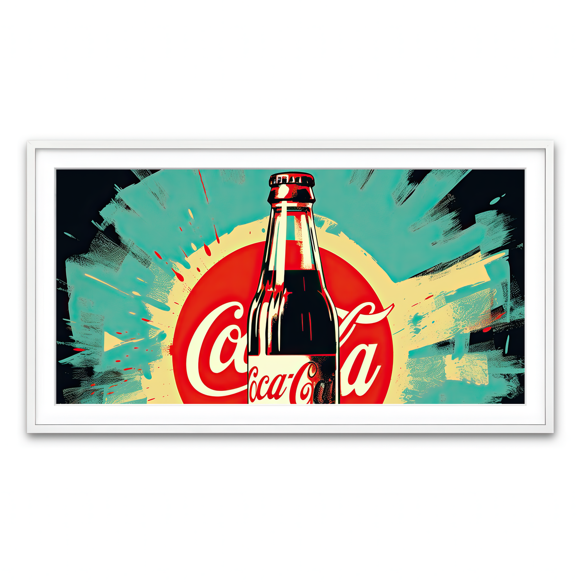 Framed Print 2x1 White