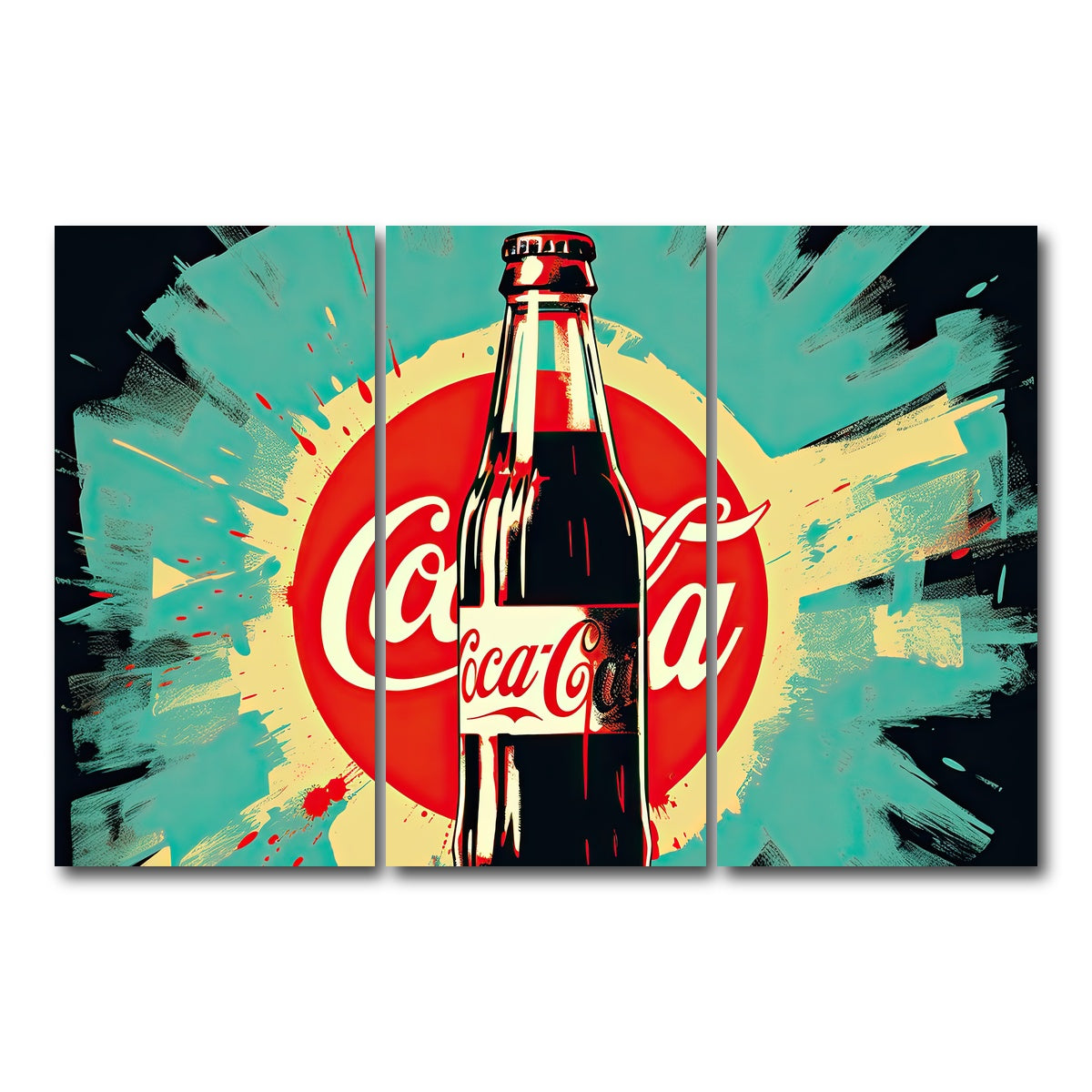 AUTO-MOCKUP WHITE | Coca Cola Bottle | 3 Piece | Gallery Wrap Canvas | group=12x24