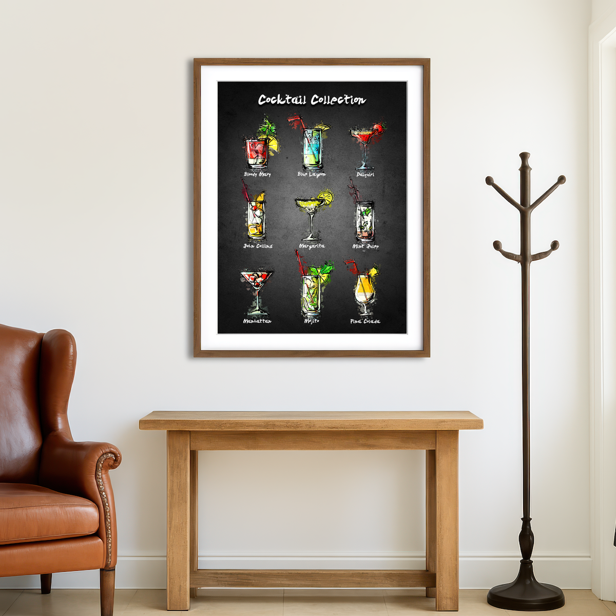 AUTO-MOCKUP ROOM | Cocktail Menu Wall Art