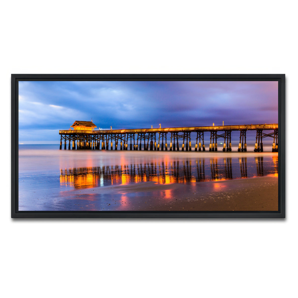 AUTO-MOCKUP WHITE | Cocoa Beach | 1 Piece | Black Framed Canvas | group=2x1
