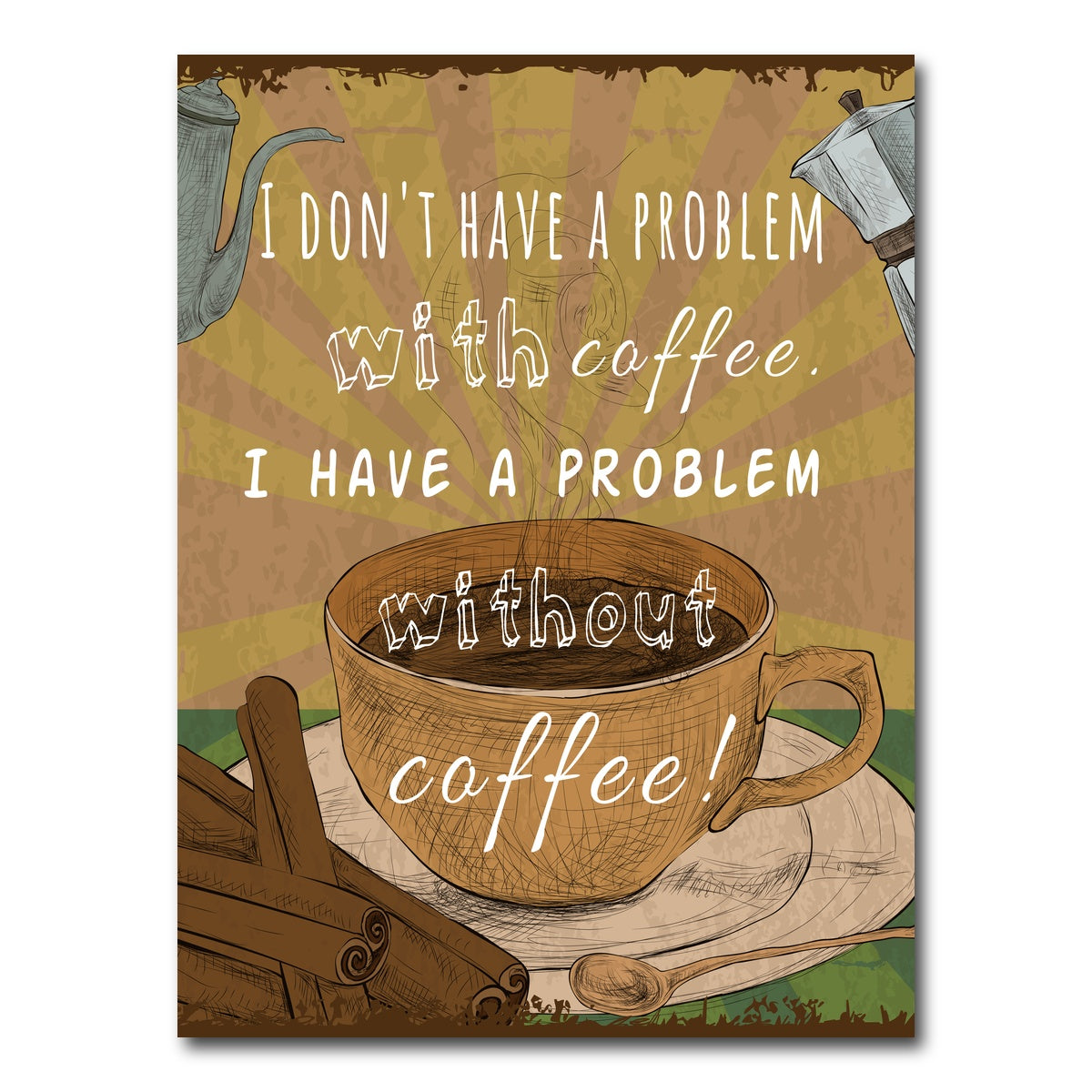 AUTO-MOCKUP WHITE | Coffee Problems | 1 Piece | Gallery Wrap Canvas | group=3x4