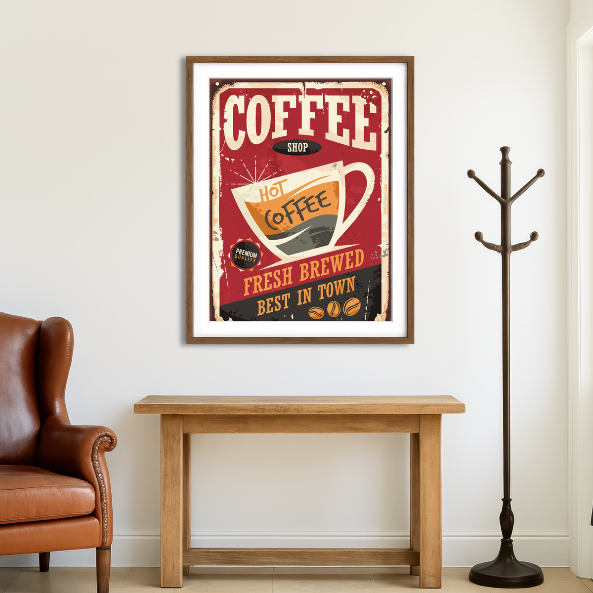 AUTO-MOCKUP ROOM | Coffee Shop Wall Art